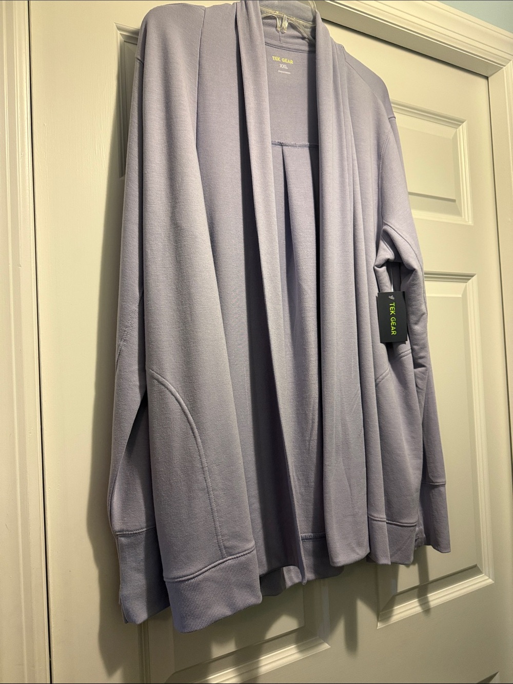 tek gear Women’s Light Lavender Open-Front Cardigan Sweater Size XXL NWT
